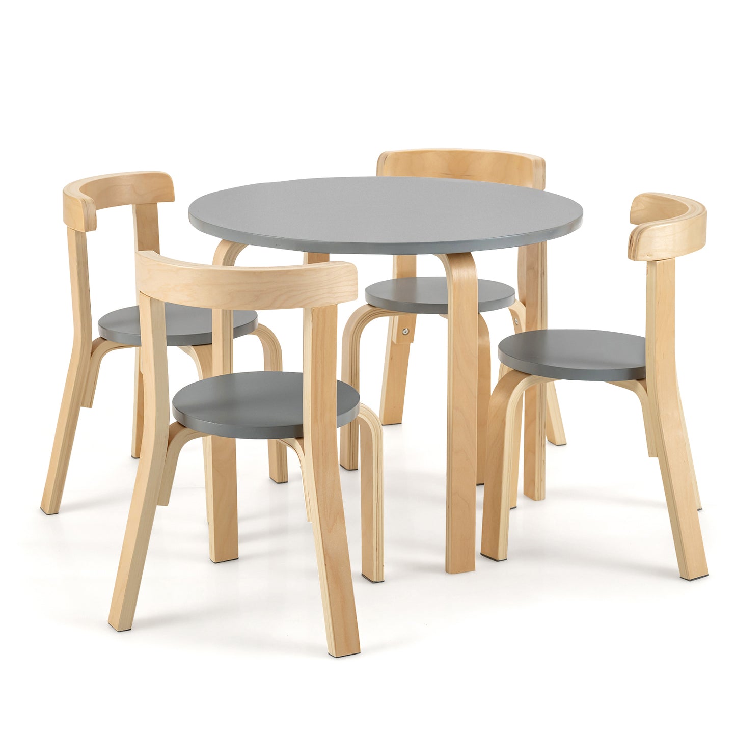 Kids Wooden Table and Chair Set - 5 Piece Activity Furniture