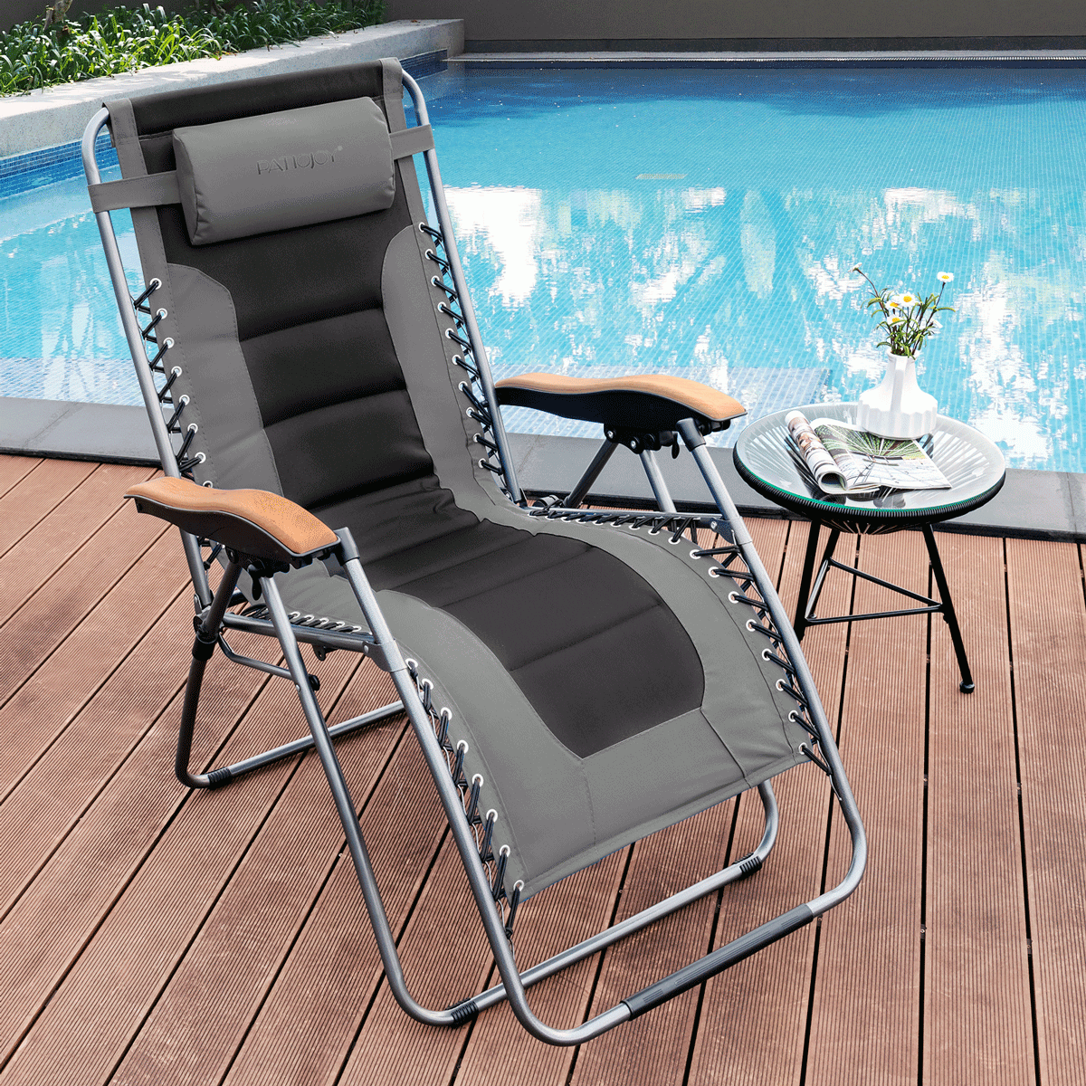Oversized Zero Gravity Lounge Chair with Adjustable Recline