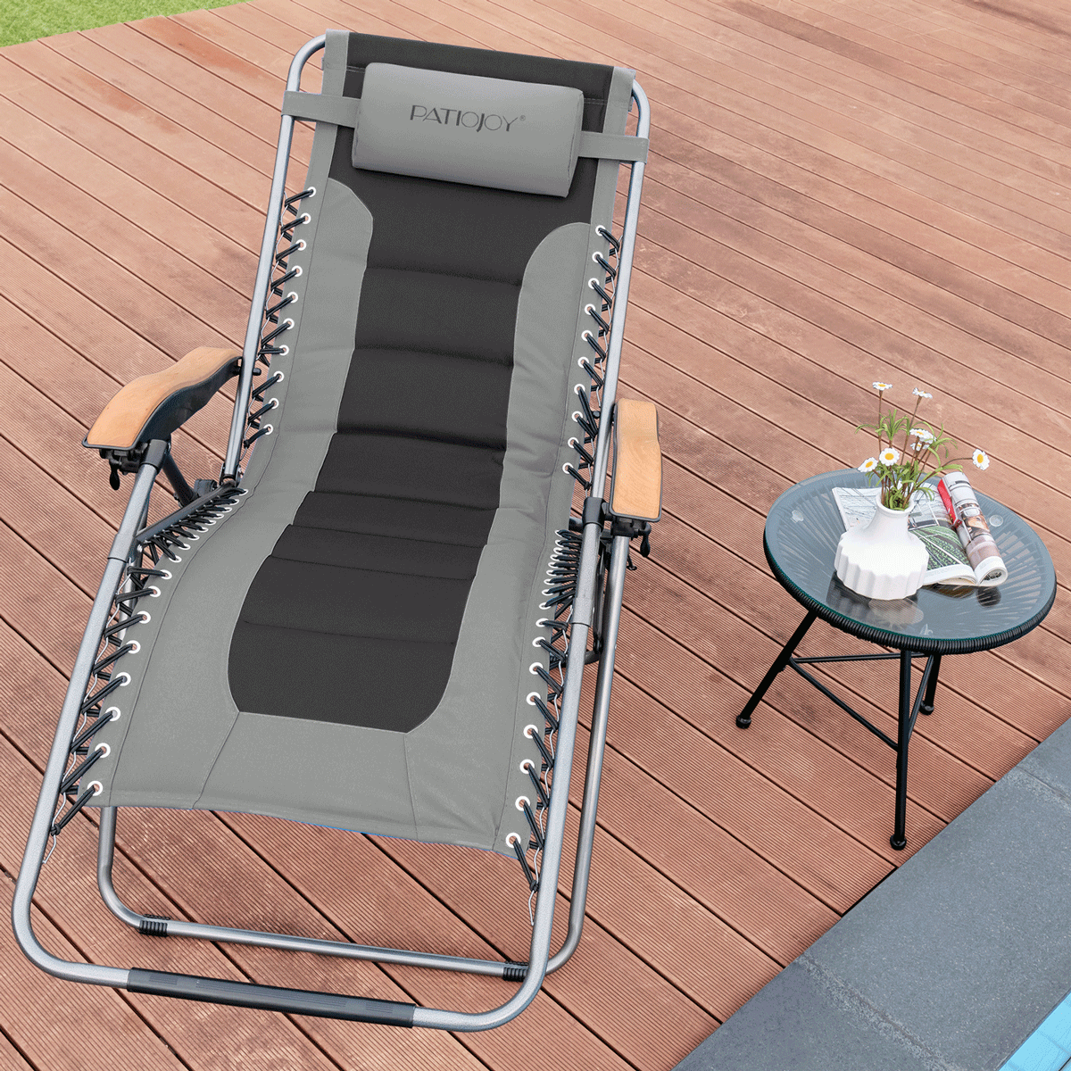 Oversized Zero Gravity Lounge Chair with Adjustable Recline