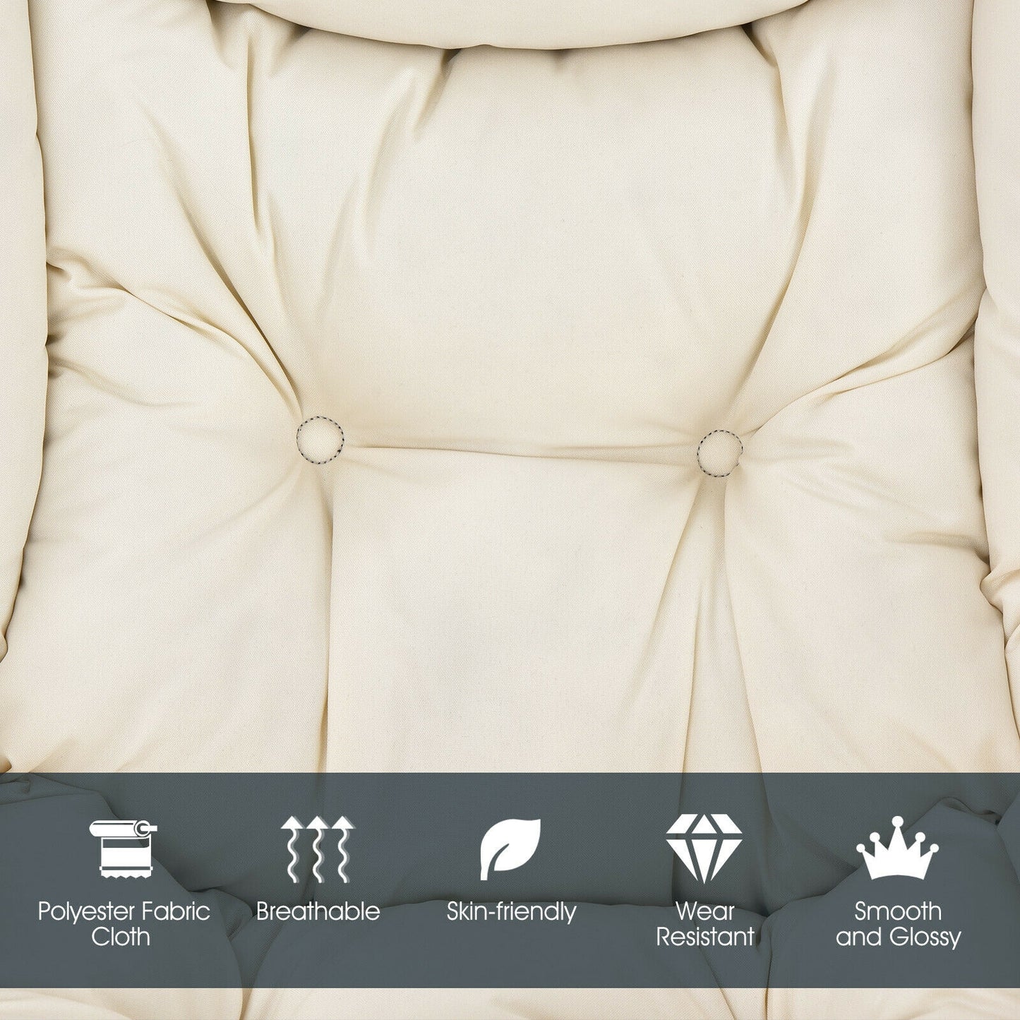 Lazy Accent Chair with Steel Frame and Side Pocket