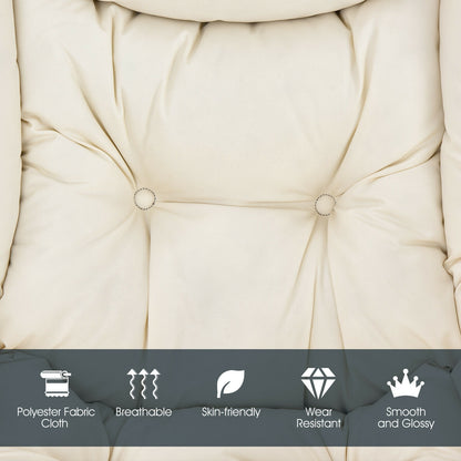 Lazy Accent Chair with Steel Frame and Side Pocket