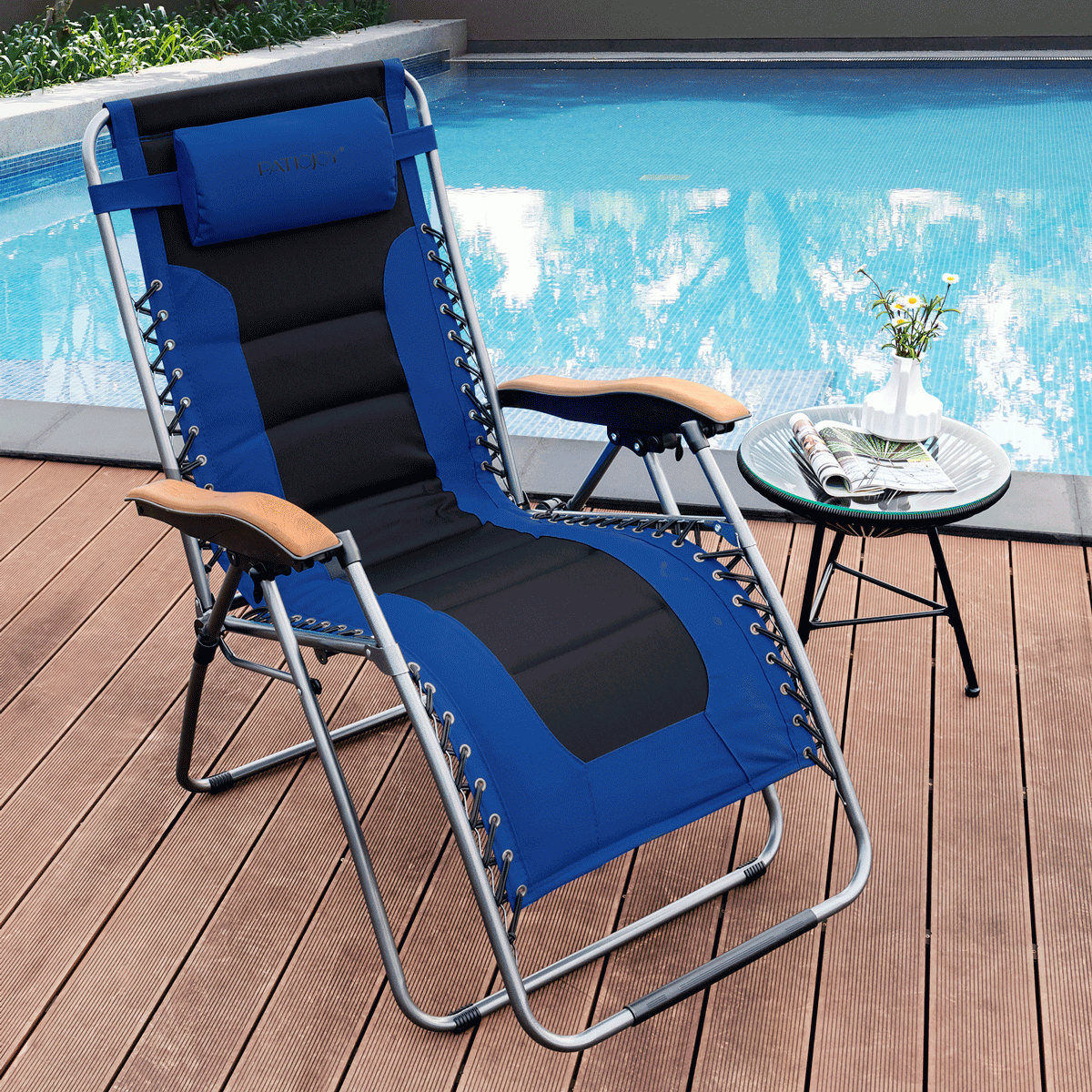 Oversized Zero Gravity Lounge Chair with Adjustable Recline