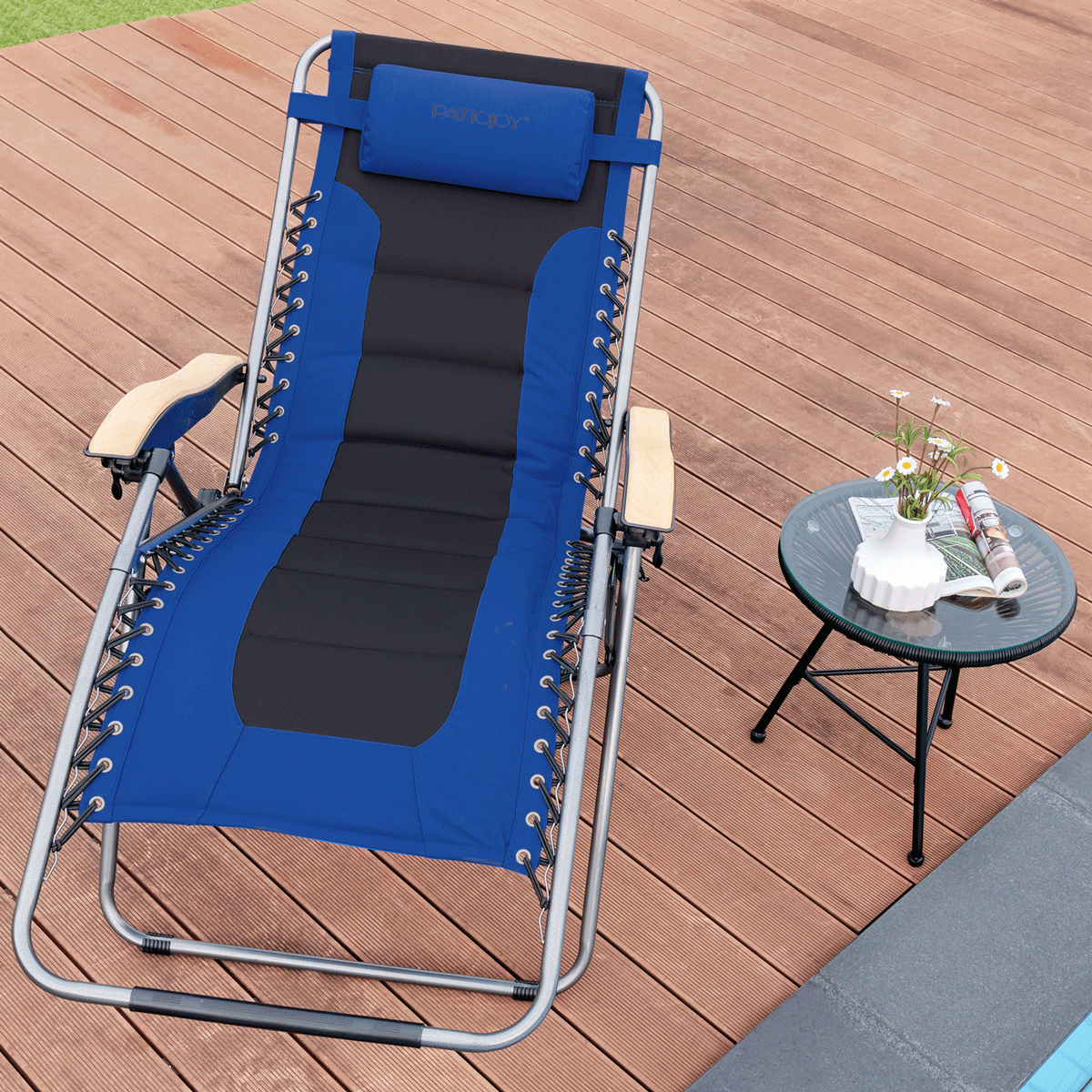 Oversized Zero Gravity Lounge Chair with Adjustable Recline
