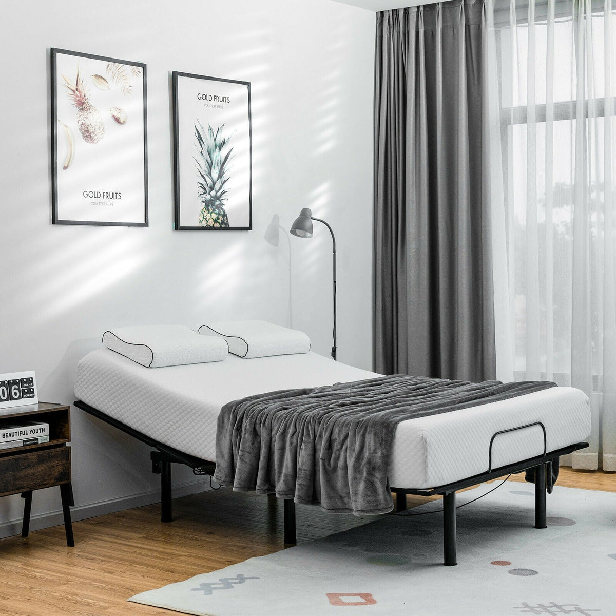 Queen Adjustable Bed Base with Head and Foot Incline