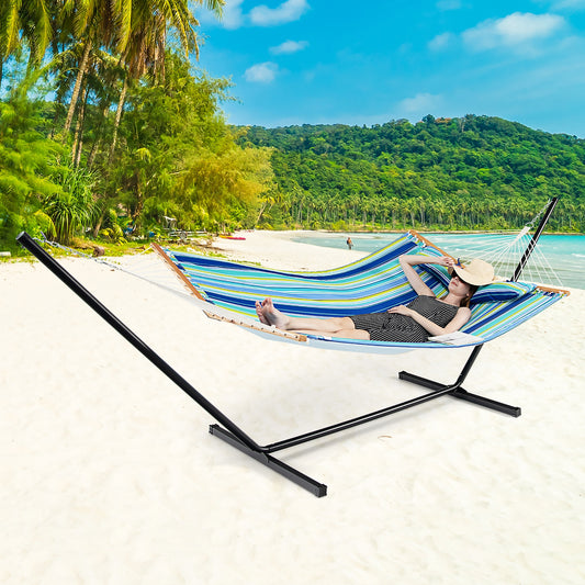 Portable Hammock with Detachable Pillow and Spreader Bars