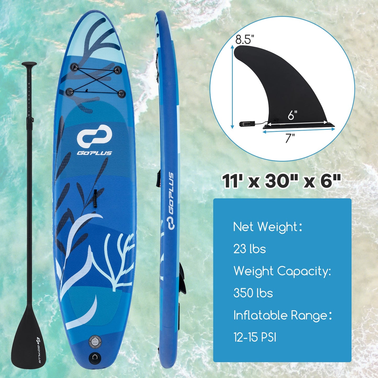 Inflatable Stand Up Paddle Board Sup Board with Premium SUP Accessories