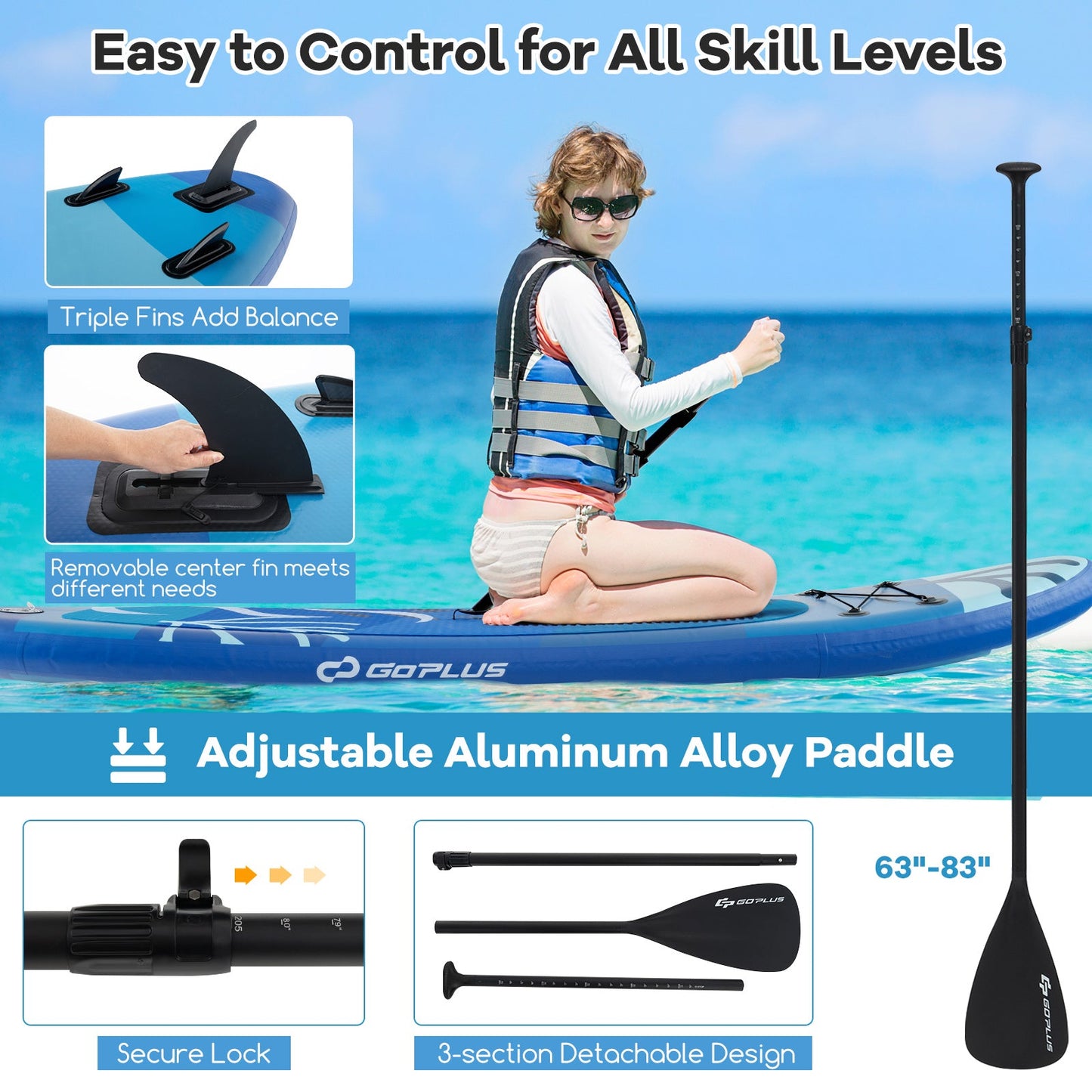 Inflatable Stand Up Paddle Board Sup Board with Premium SUP Accessories