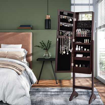 Mirrored Jewelry Armoire with LED Lights