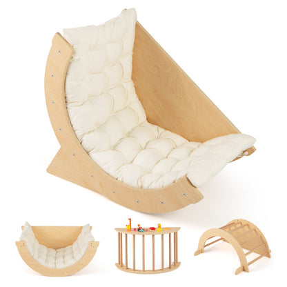 Kids Climbing Arch with Cushion Montessori Arch Climber/Rocker for Toddlers