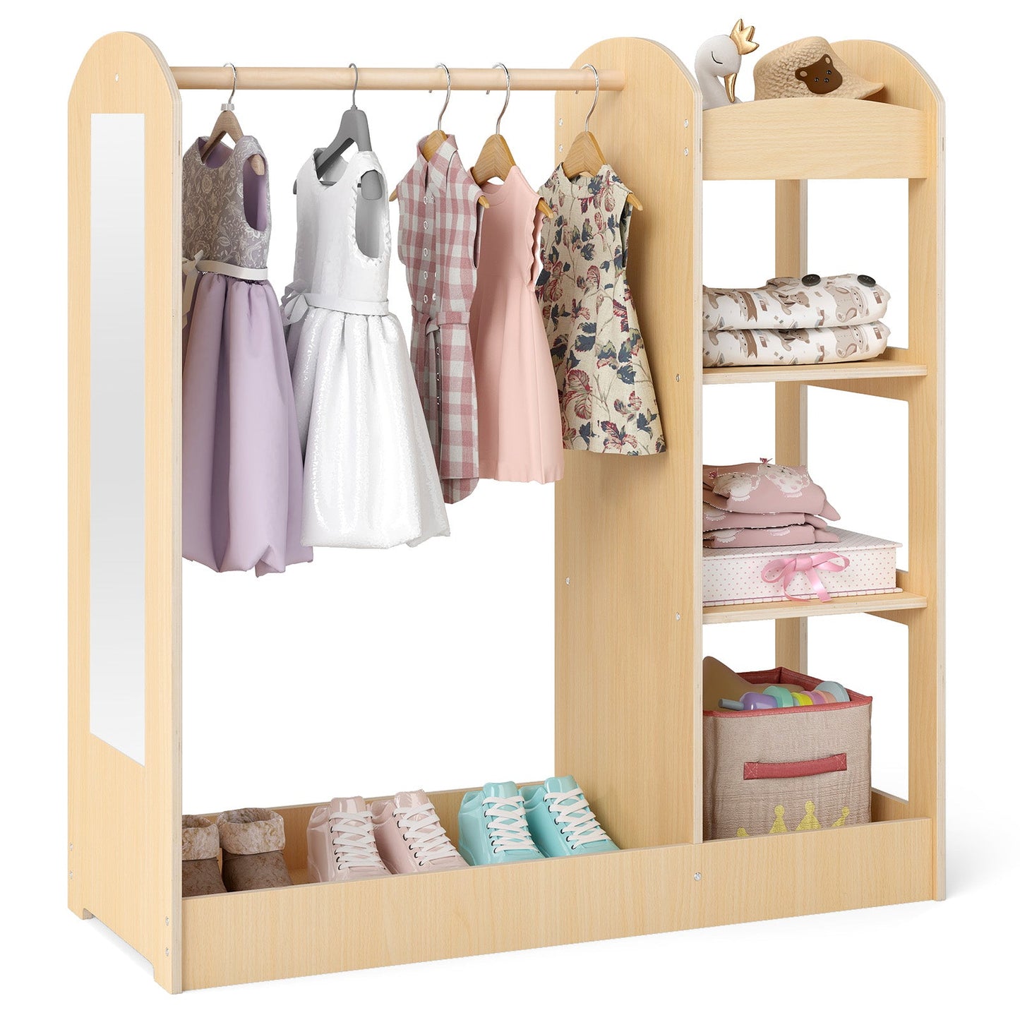 Kids Dress Up Storage with Mirror