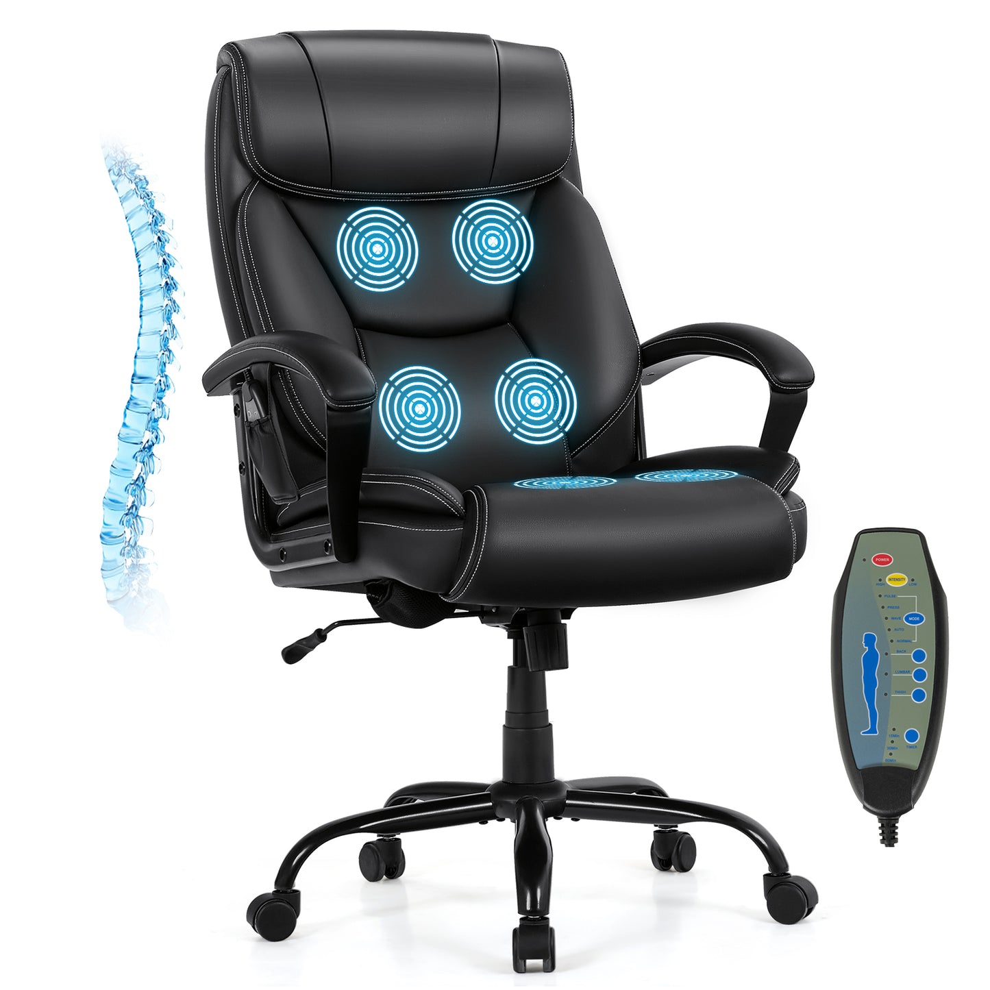 Big & Tall Executive Office Chair with 6-Point Massage