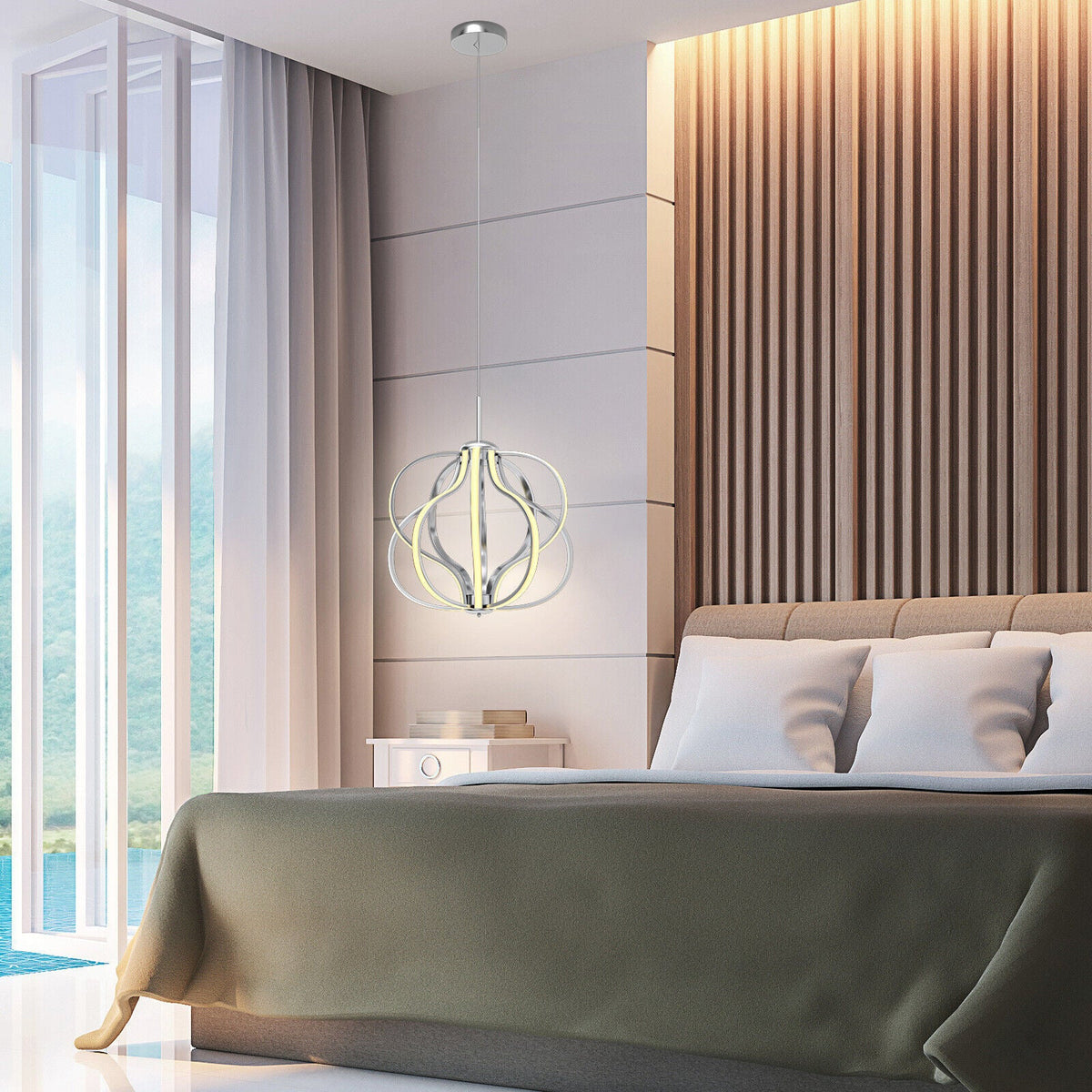 Modern Dimmable Warm White LED Chandelier