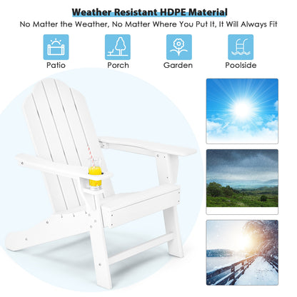 Adirondack Chair with Cup Holder - All-Weather PE