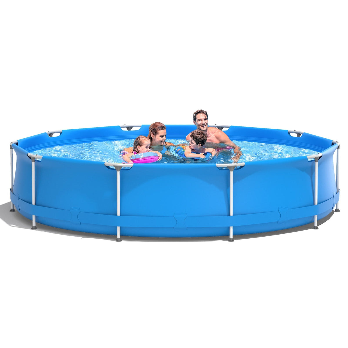 Round Above Ground Swimming Pool With Pool Cover