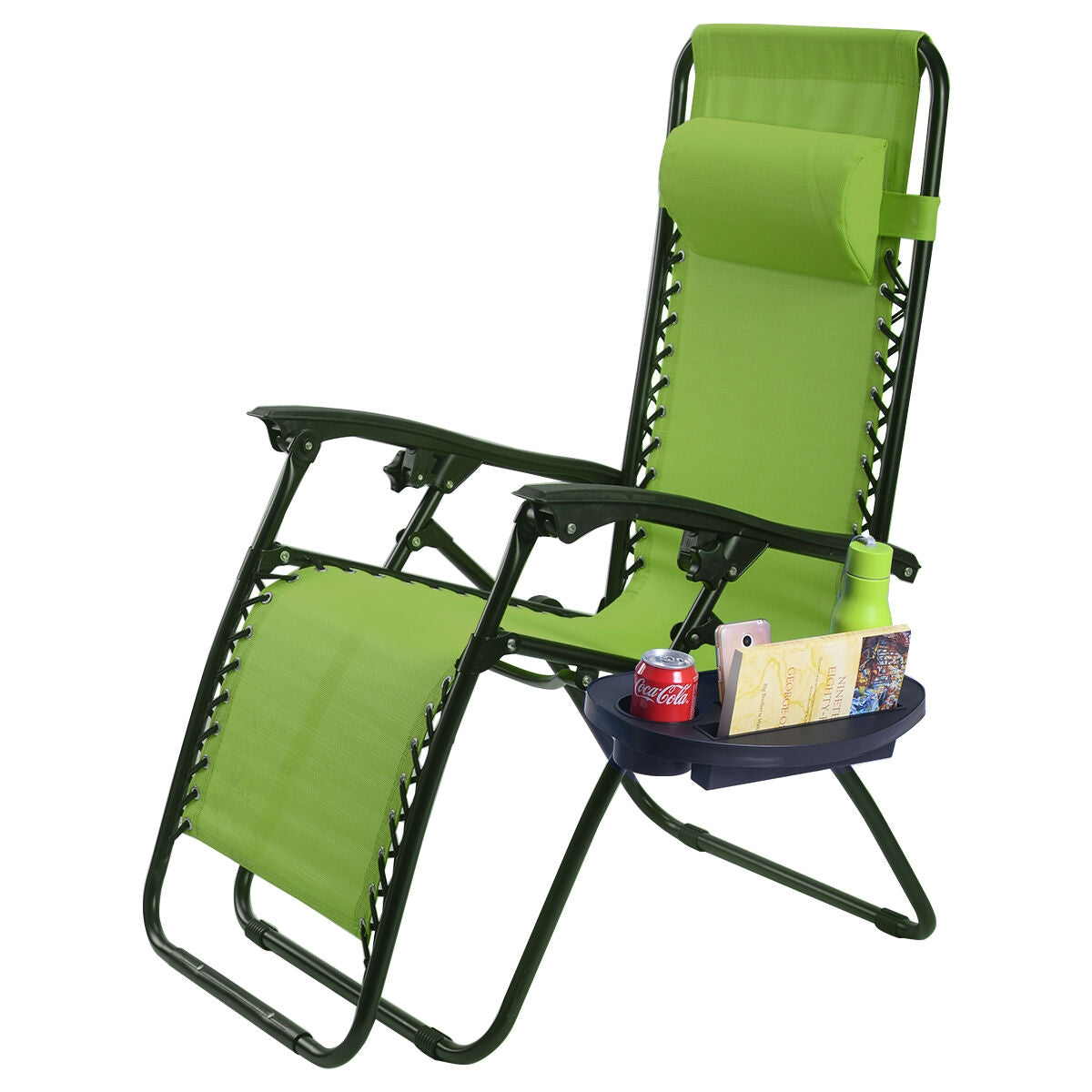 Zero Gravity Folding Lounge Chair Set of 2 with Pillow