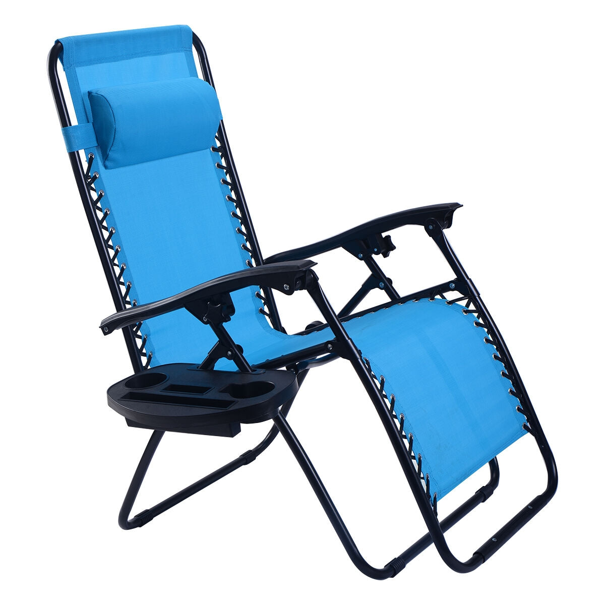 Zero Gravity Folding Lounge Chair Set of 2 with Pillow