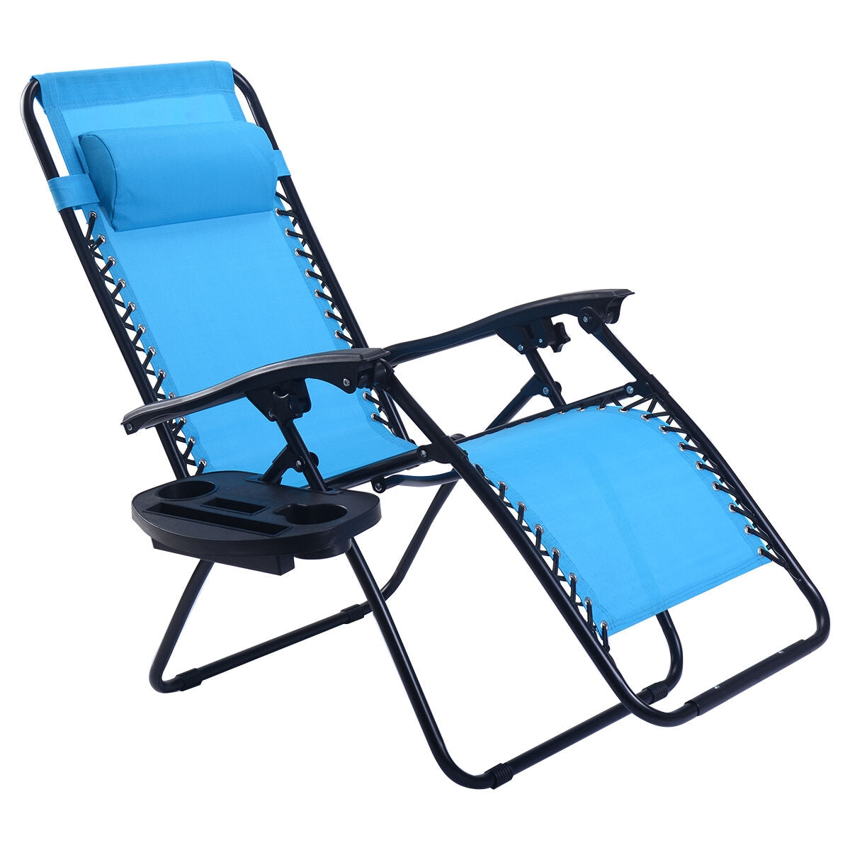 Zero Gravity Folding Lounge Chair Set of 2 with Pillow