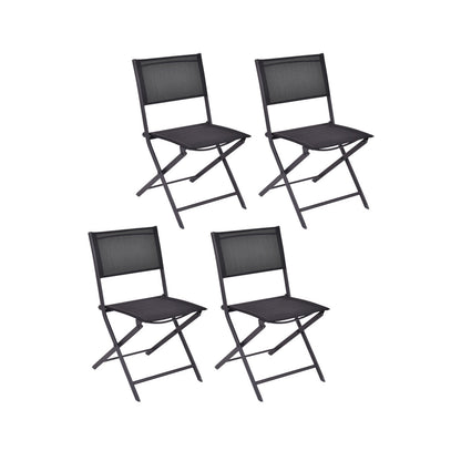 Folding Patio Dining Chairs Set of 4 - Steel Frame