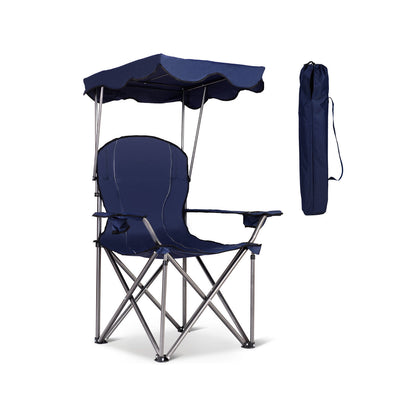 Folding Beach Canopy Chair with Cup Holders