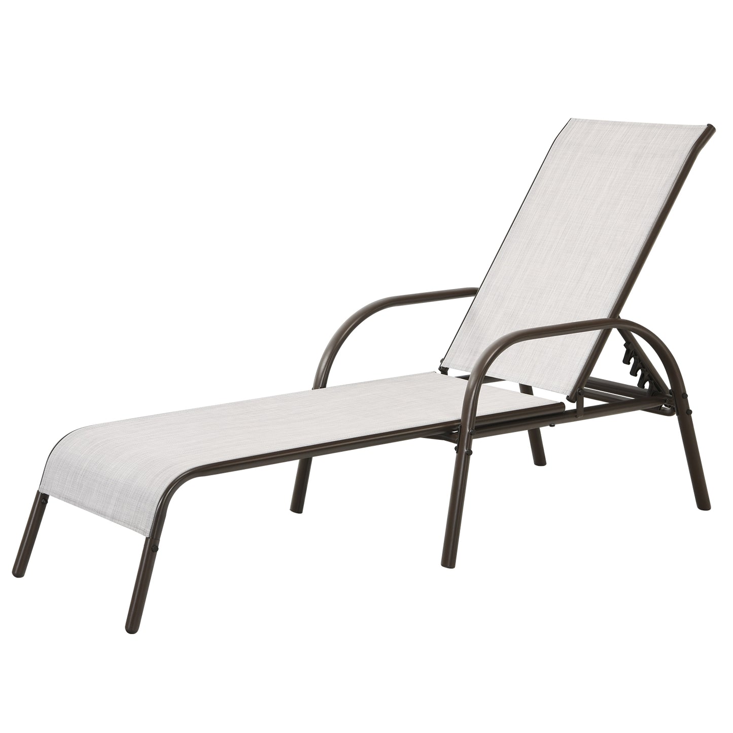 Adjustable Patio Chaise Lounge Chair with 5-Position Backrest