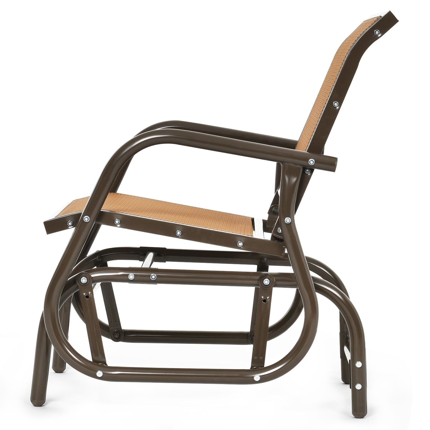 Outdoor Swing Glider Rocking Chair with Armrests