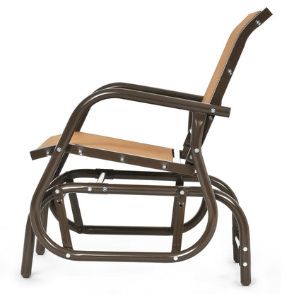 Outdoor Swing Glider Rocking Chair with Armrests