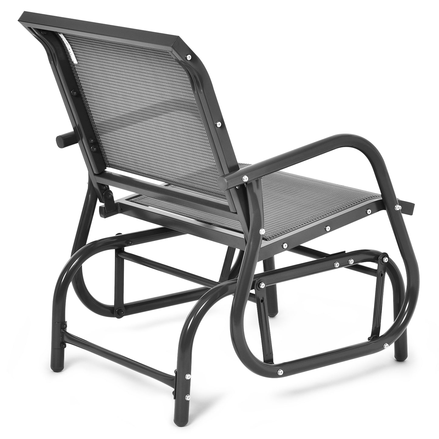 Outdoor Swing Glider Rocking Chair with Armrests