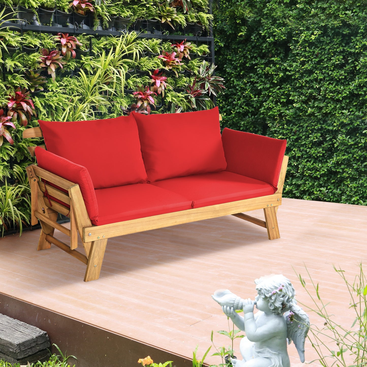 Convertible Patio Daybed Sofa with Thick Cushion