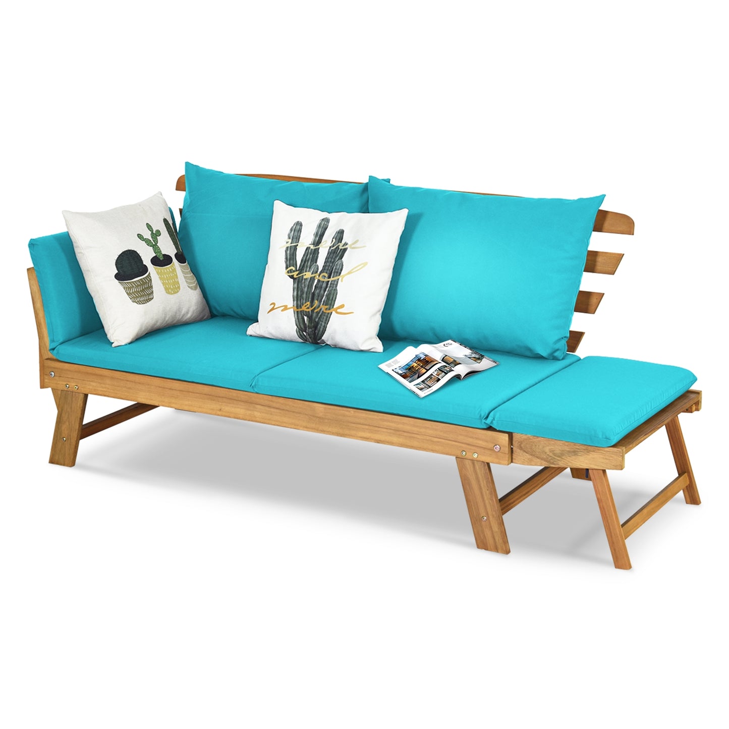 Convertible Patio Daybed Sofa with Thick Cushion
