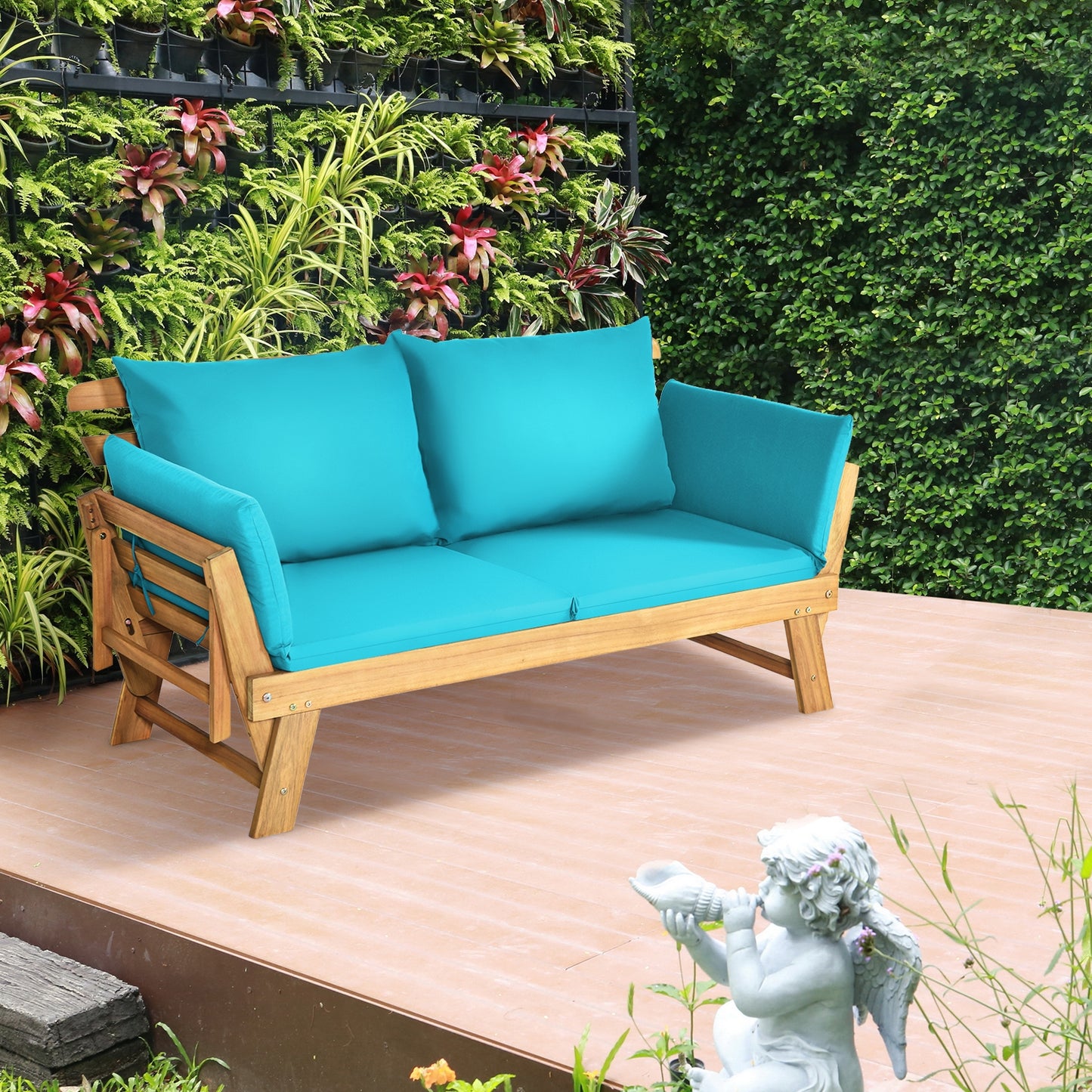 Convertible Patio Daybed Sofa with Thick Cushion
