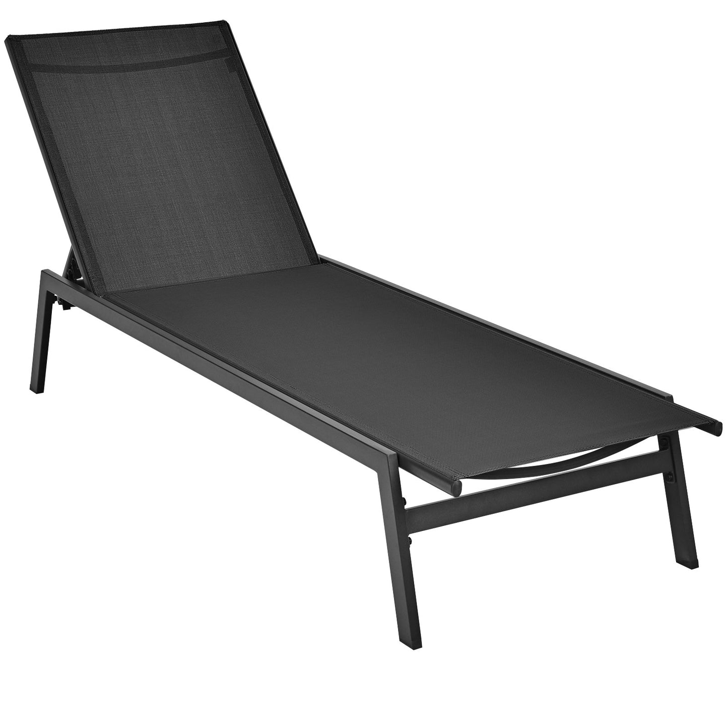 6-Position Adjustable Outdoor Chaise Lounge Chair
