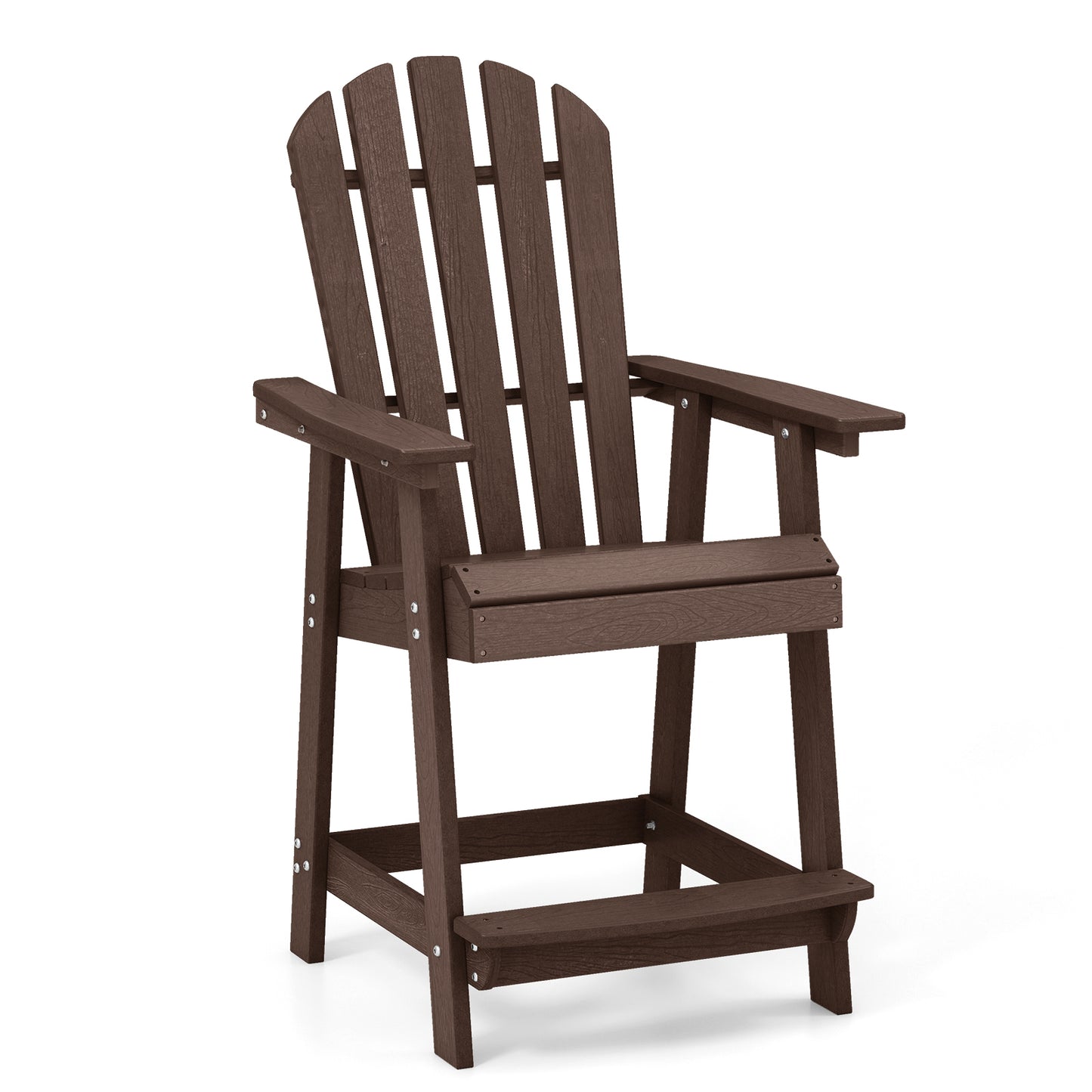 HDPE Adirondack Chair with Footrest - Weather Resistant