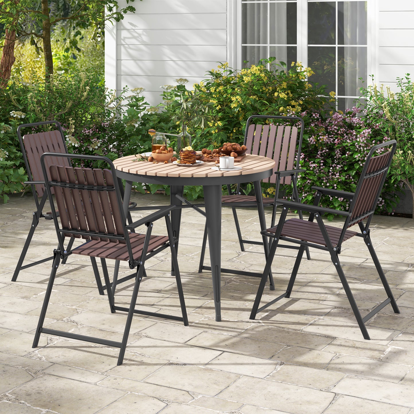 Folding Patio Dining Chairs Set of 4 - 400 LBS Capacity