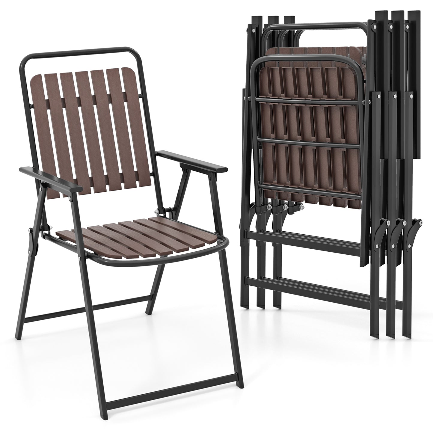 Folding Patio Dining Chairs Set of 4 - 400 LBS Capacity