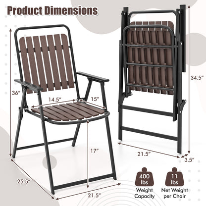 Folding Patio Dining Chairs Set of 4 - 400 LBS Capacity