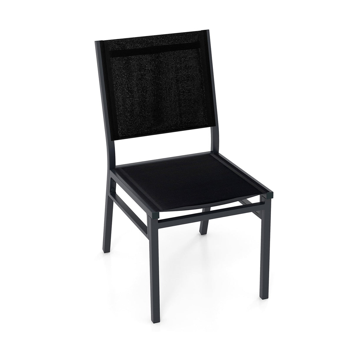 Outdoor Dining Chairs with Breathable Seat and Backrest for Backyard Porch Poolside