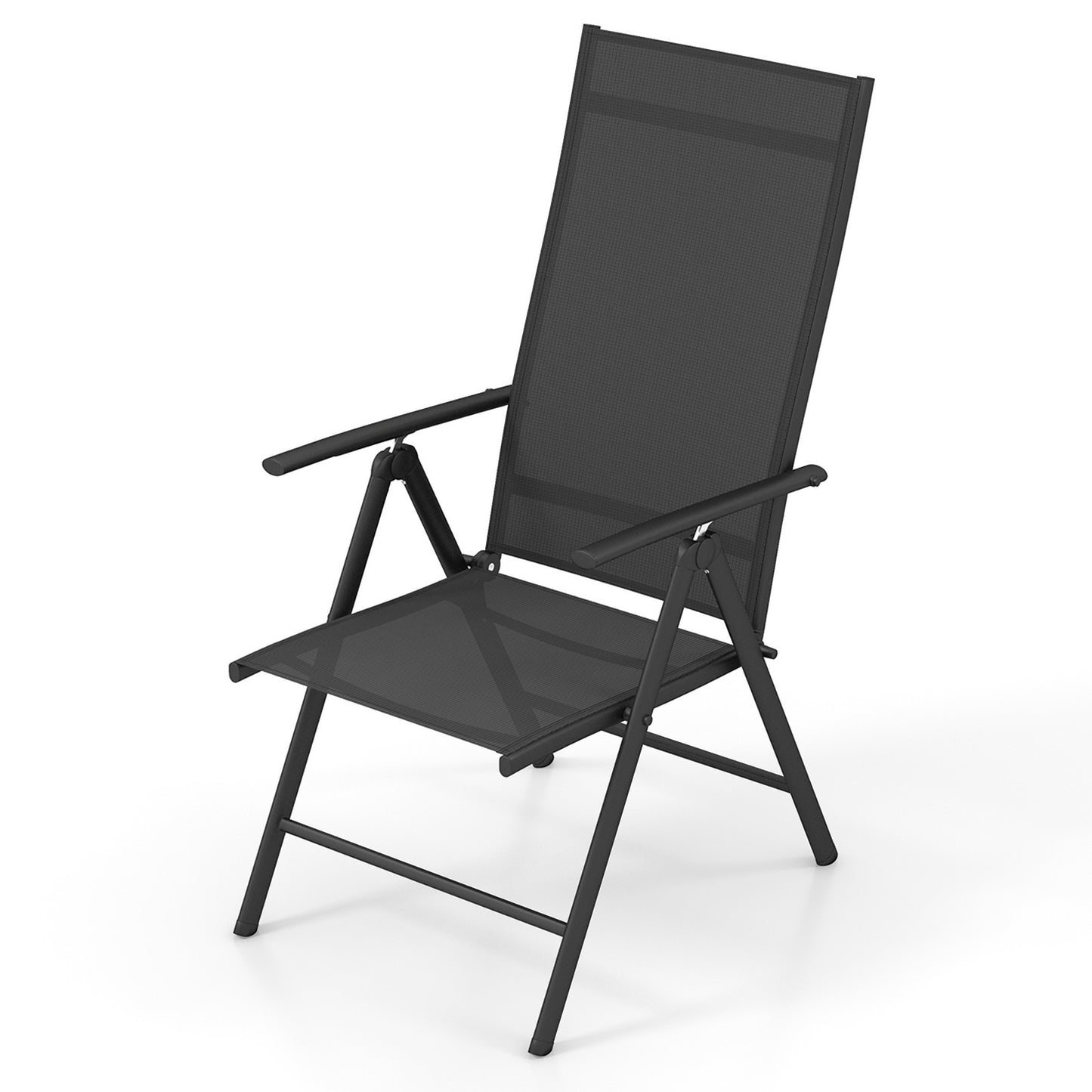 Folding Patio Chair with 7-Level Adjustable Backrest