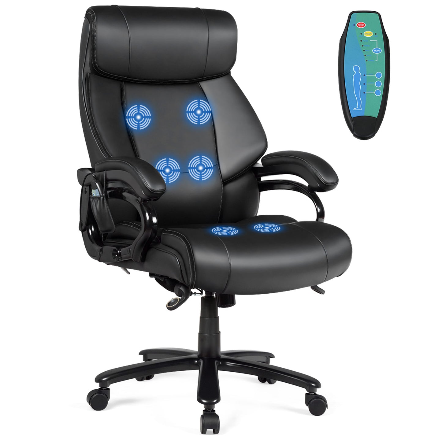 Big & Tall Massage Office Chair with 6 Vibration Points