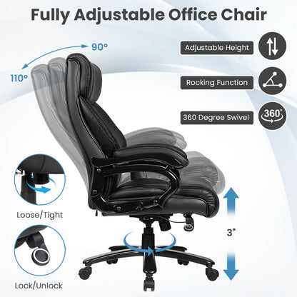 Big & Tall Massage Office Chair with 6 Vibration Points