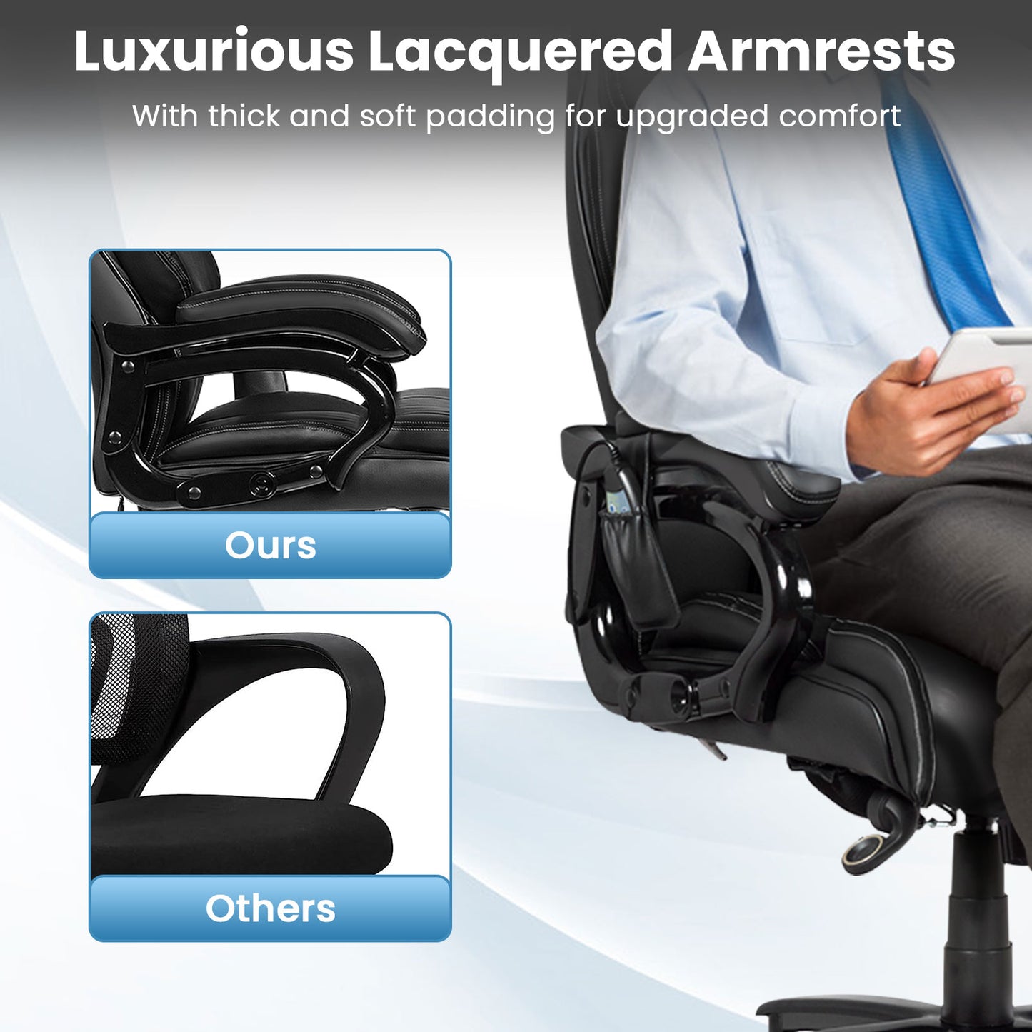 Big & Tall Massage Office Chair with 6 Vibration Points