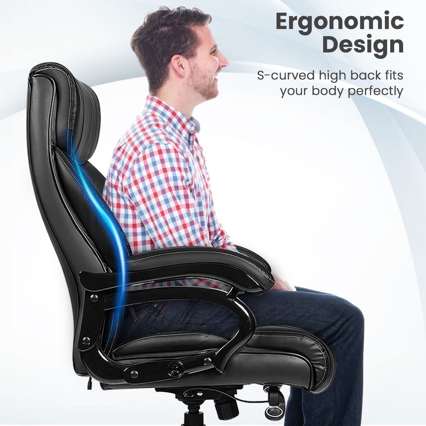 Big & Tall Massage Office Chair with 6 Vibration Points