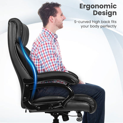 Big & Tall Massage Office Chair with 6 Vibration Points