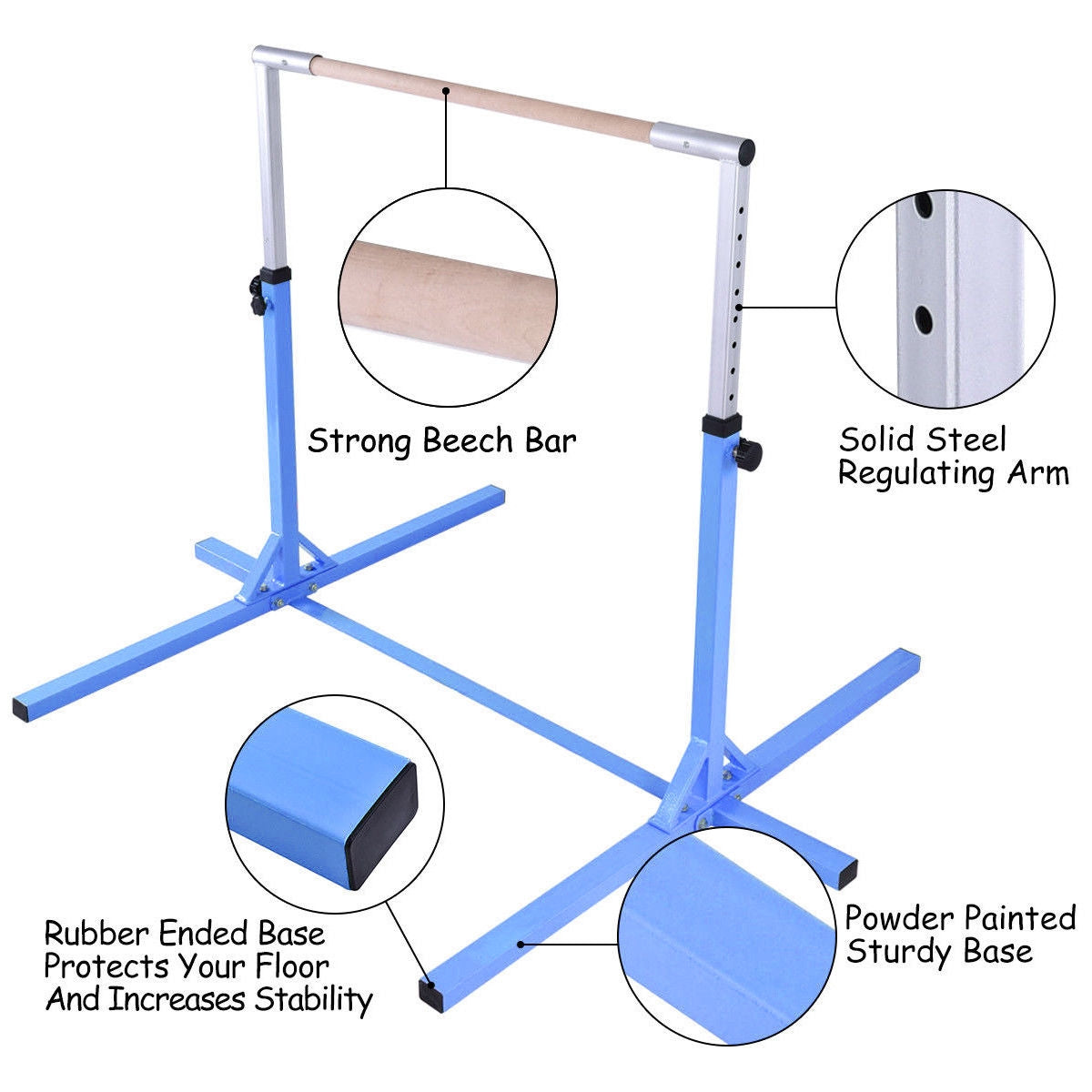 Adjustable Gymnastics Horizontal Bar for Kids
