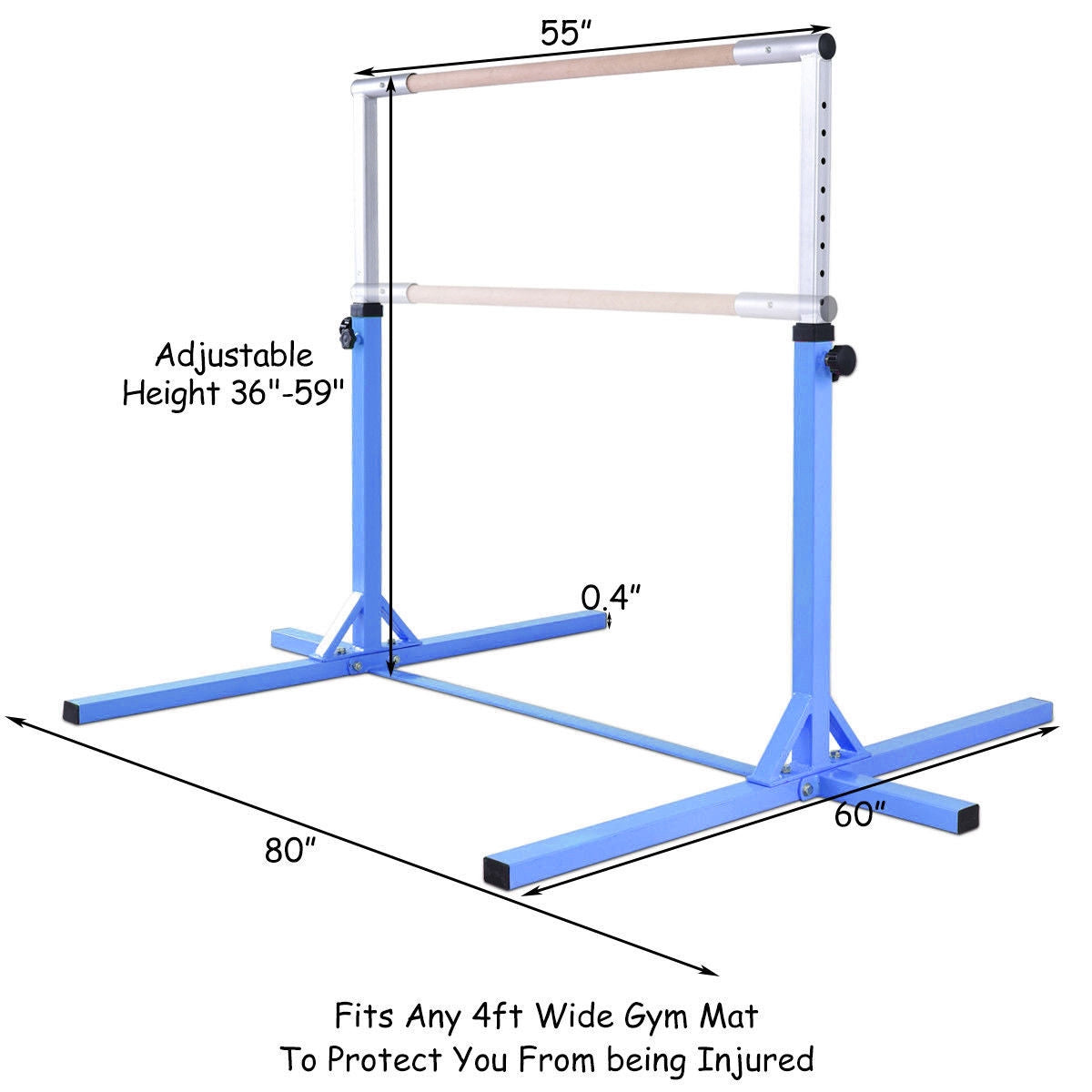 Adjustable Gymnastics Horizontal Bar for Kids