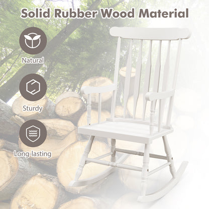Solid Wood Rocking Chair for Patio and Garden