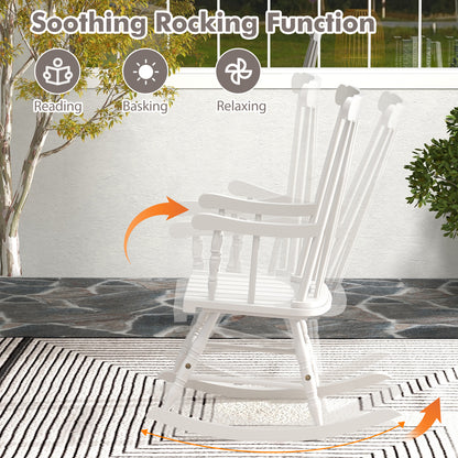 Solid Wood Rocking Chair for Patio and Garden