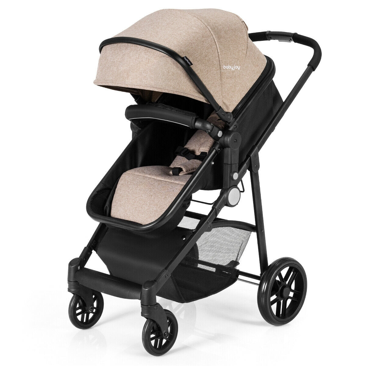 2-in-1 Foldable Baby Stroller with Reversible Seat