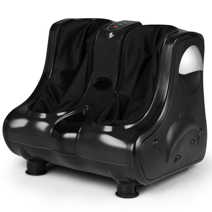 Foot and Calf Massager with Heat Vibration Deep Kneading and Shiatsu-Black