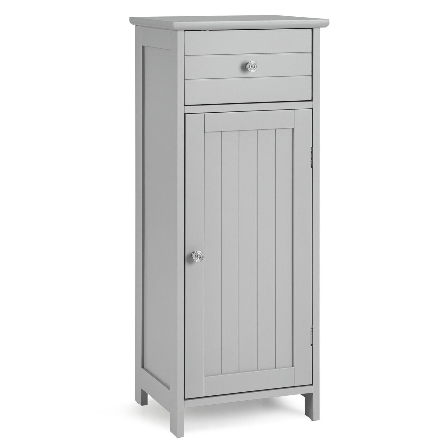 Wooden Bathroom Floor Storage Cabinet with Drawer and Shelf
