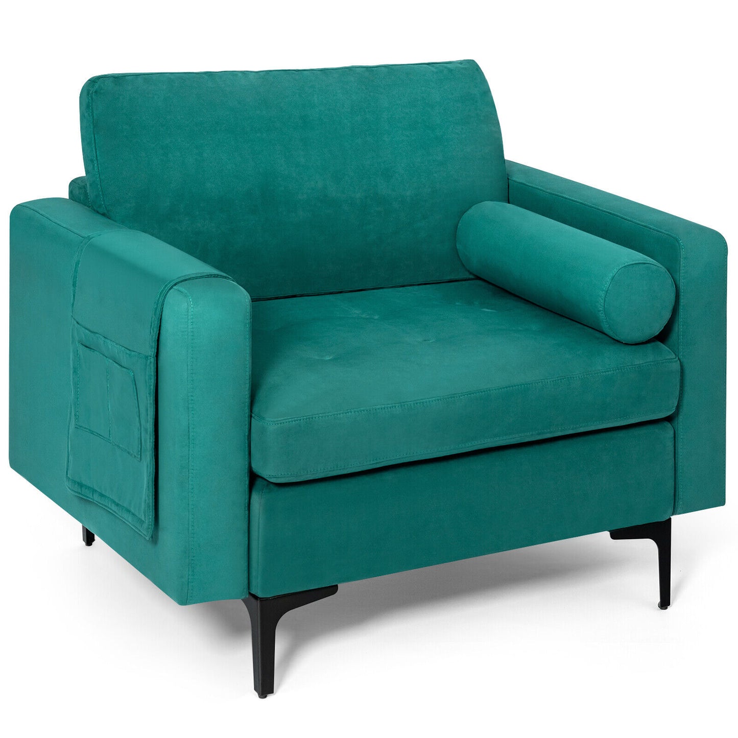 Modular Accent Chair with USB Port & Storage Caddy